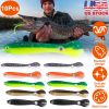 10Pcs Soft Fishing Lures Realistic Bass Loach Swimming Lure Plastic Fake Fishing Bait Equipment for Saltwater Freshwater